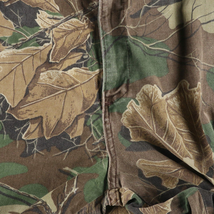 COMMANDER Camouflage Pattern Real Tree Camo Military Cargo Pants, Made in USA, Men's W38 (approx.), Civilian/Vintage. cotton Khaki type Vintage Second Hand