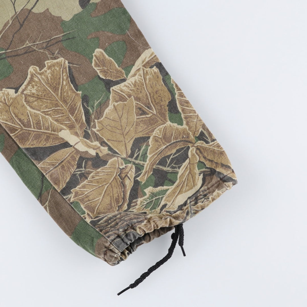 COMMANDER Camouflage Pattern Real Tree Camo Military Cargo Pants, Made in USA, Men's W38 (approx.), Civilian/Vintage. cotton Khaki type Vintage Second Hand