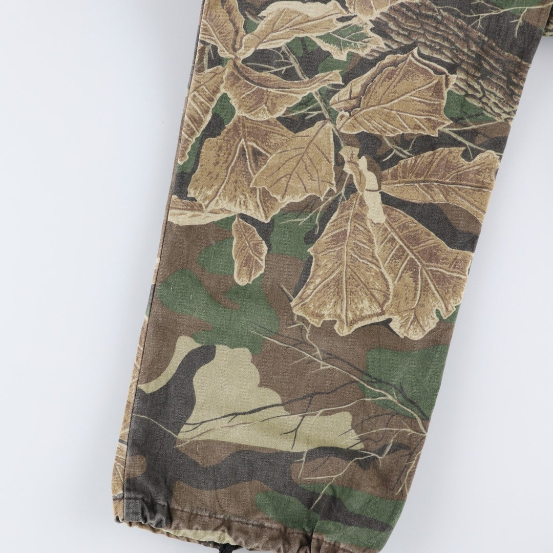 COMMANDER Camouflage Pattern Real Tree Camo Military Cargo Pants, Made in USA, Men's W38 (approx.), Civilian/Vintage. cotton Khaki type Vintage Second Hand