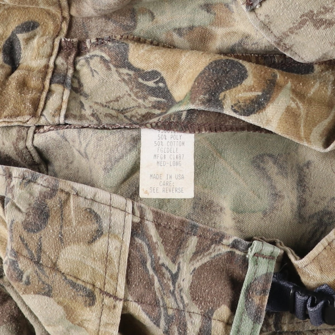 Civilian-made 80s-90'S Cabelas camouflage pattern Realtree camo military cargo pants, made in USA, men's size W36 equivalent, vintage. cotton Khaki type Vintage Second Hand