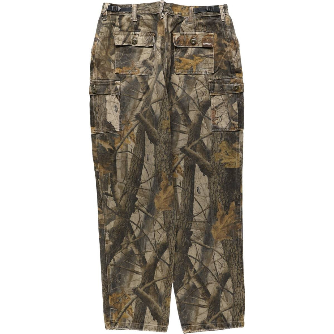 Civilian-made RANGER camouflage pattern Realtree camo military cargo pants, men's size W34 (approx.) unclear Khaki type brown Vintage Second Hand