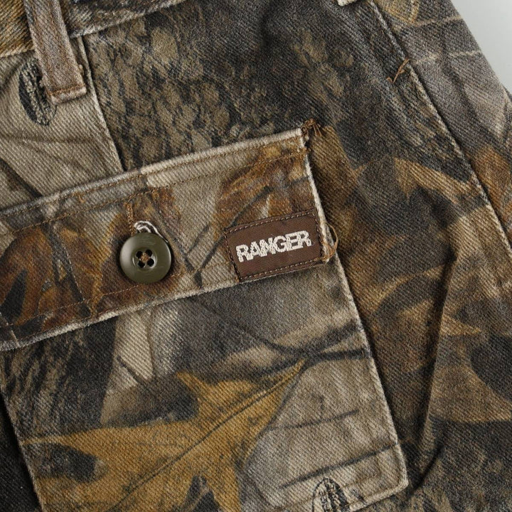 Civilian-made RANGER camouflage pattern Realtree camo military cargo pants, men's size W34 (approx.) unclear Khaki type brown Vintage Second Hand