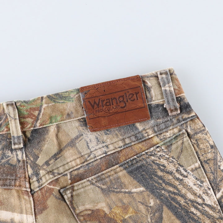 Wrangler PRO GEAR Realtree Camo Tapered Denim Pants, Men's W32 (approx.) cotton brown type Vintage Second Hand