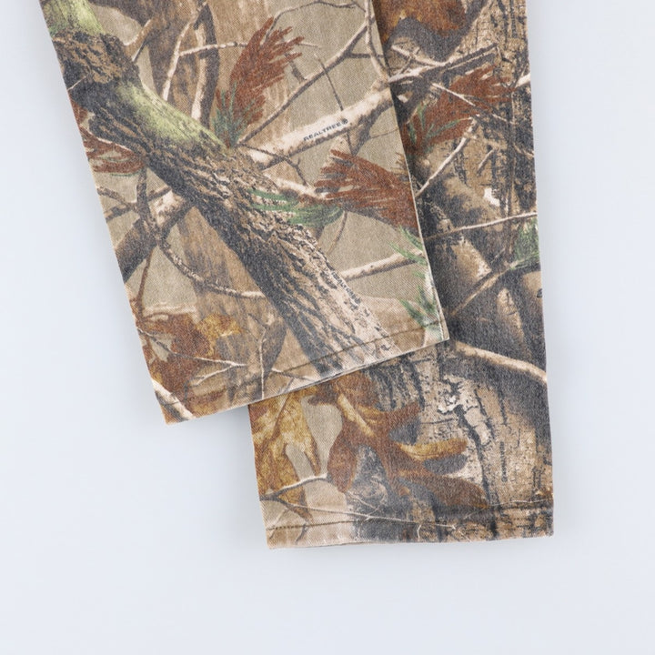 Wrangler PRO GEAR Realtree Camo Tapered Denim Pants, Men's W32 (approx.) cotton brown type Vintage Second Hand