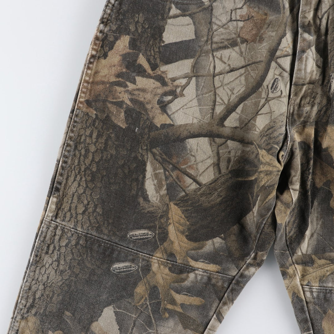 Wrangler RealTree Camo Double Knee Tapered Denim Pants (Men's W36 equivalent) cotton Khaki type sage green Vintage Second Hand