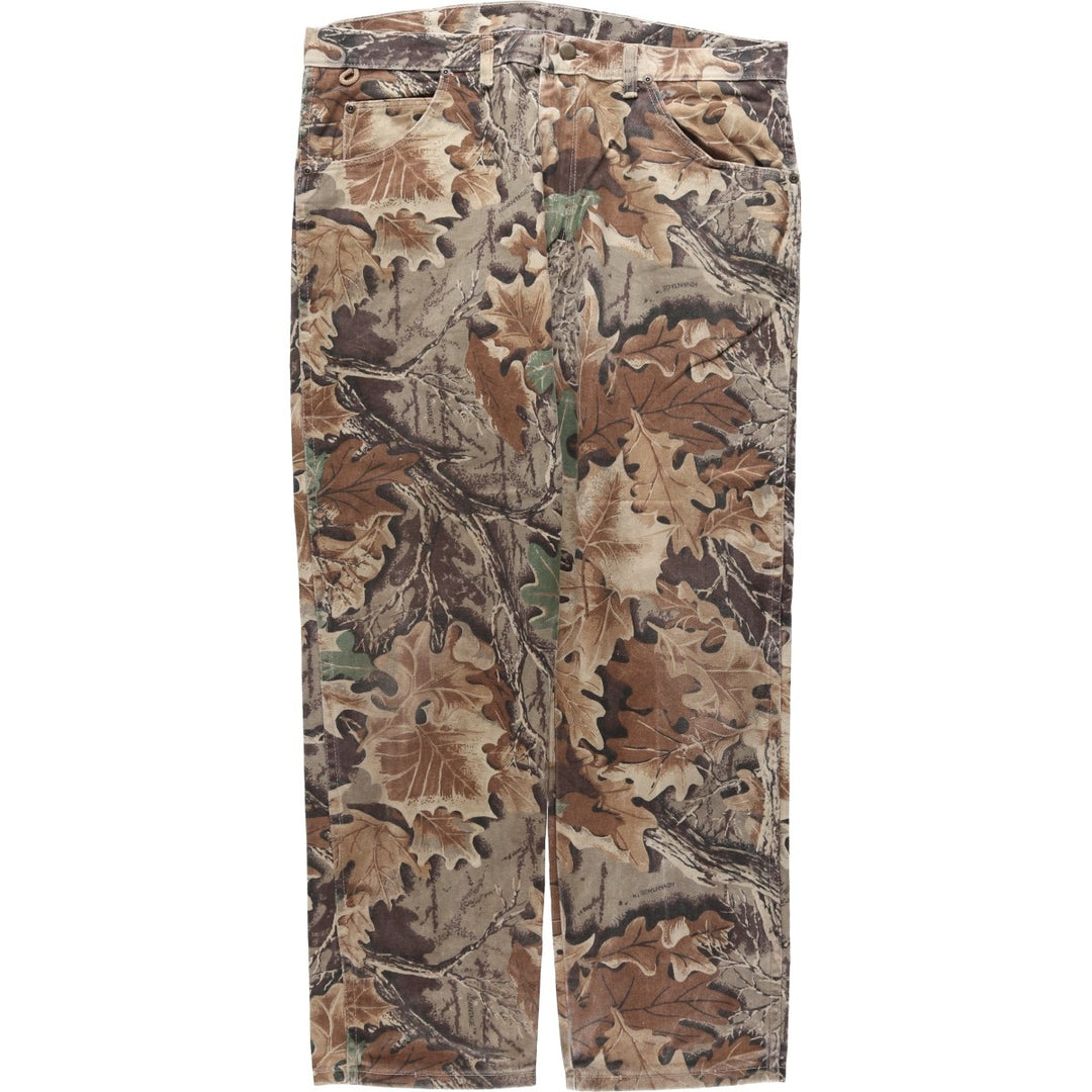 80s-90'S Wrangler Realtree Camo Tapered Denim Pants, Made in USA, Men's W38 (approx.), Vintage cotton brown type Vintage Second Hand