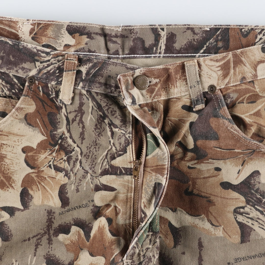 80s-90'S Wrangler Realtree Camo Tapered Denim Pants, Made in USA, Men's W38 (approx.), Vintage cotton brown type Vintage Second Hand
