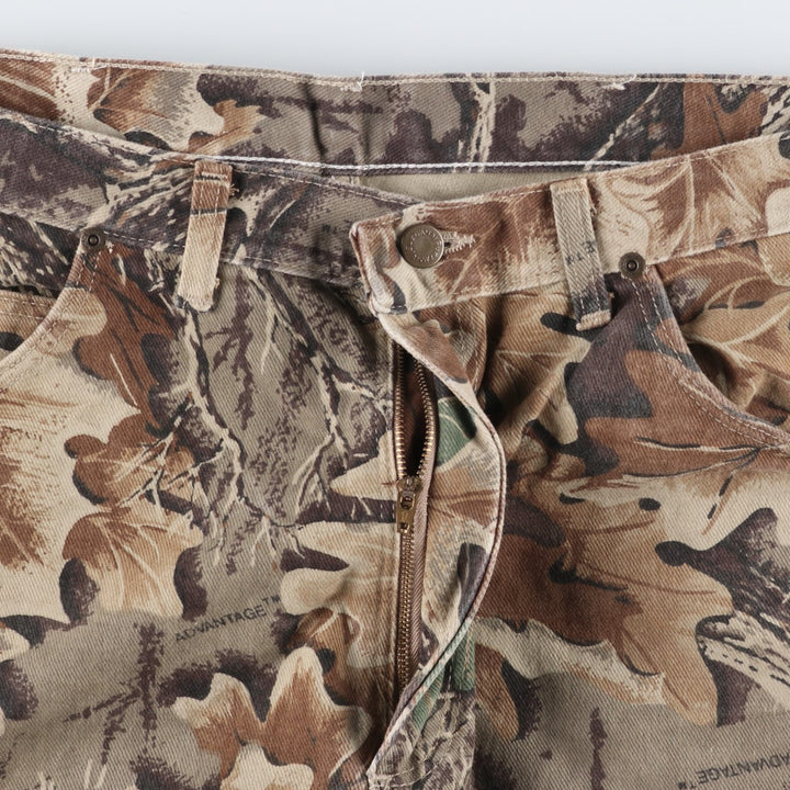 80s-90'S Wrangler Realtree Camo Tapered Denim Pants, Made in USA, Men's W38 (approx.), Vintage cotton brown type Vintage Second Hand