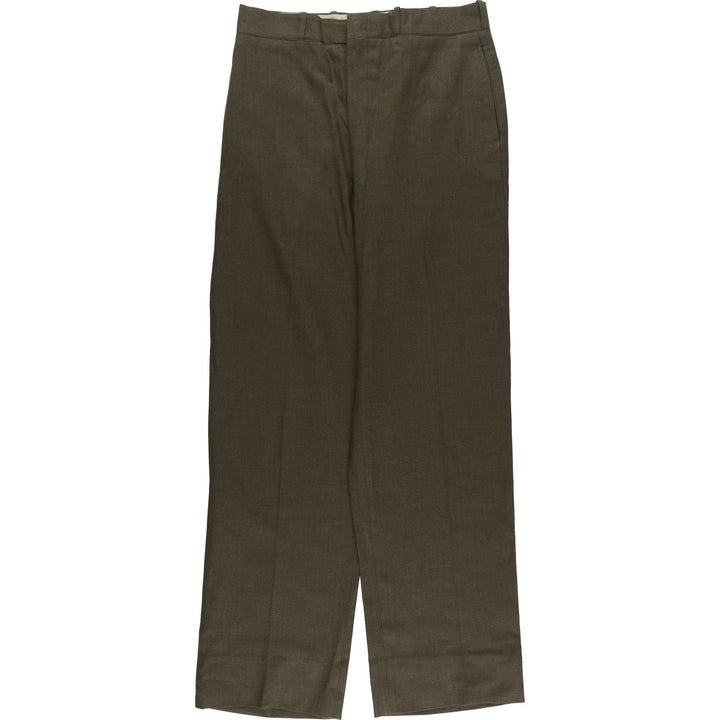 1960'S US Military Issue Wool Trousers, Made in USA, Men's Size W34 (approx.), Vintage wool Khaki type sage green Vintage Second Hand