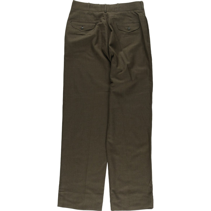 1960'S US Military Issue Wool Trousers, Made in USA, Men's Size W34 (approx.), Vintage wool Khaki type sage green Vintage Second Hand