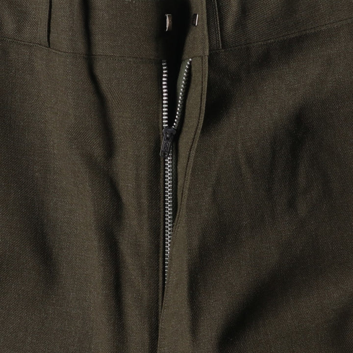 1960'S US Military Issue Wool Trousers, Made in USA, Men's Size W34 (approx.), Vintage wool Khaki type sage green Vintage Second Hand