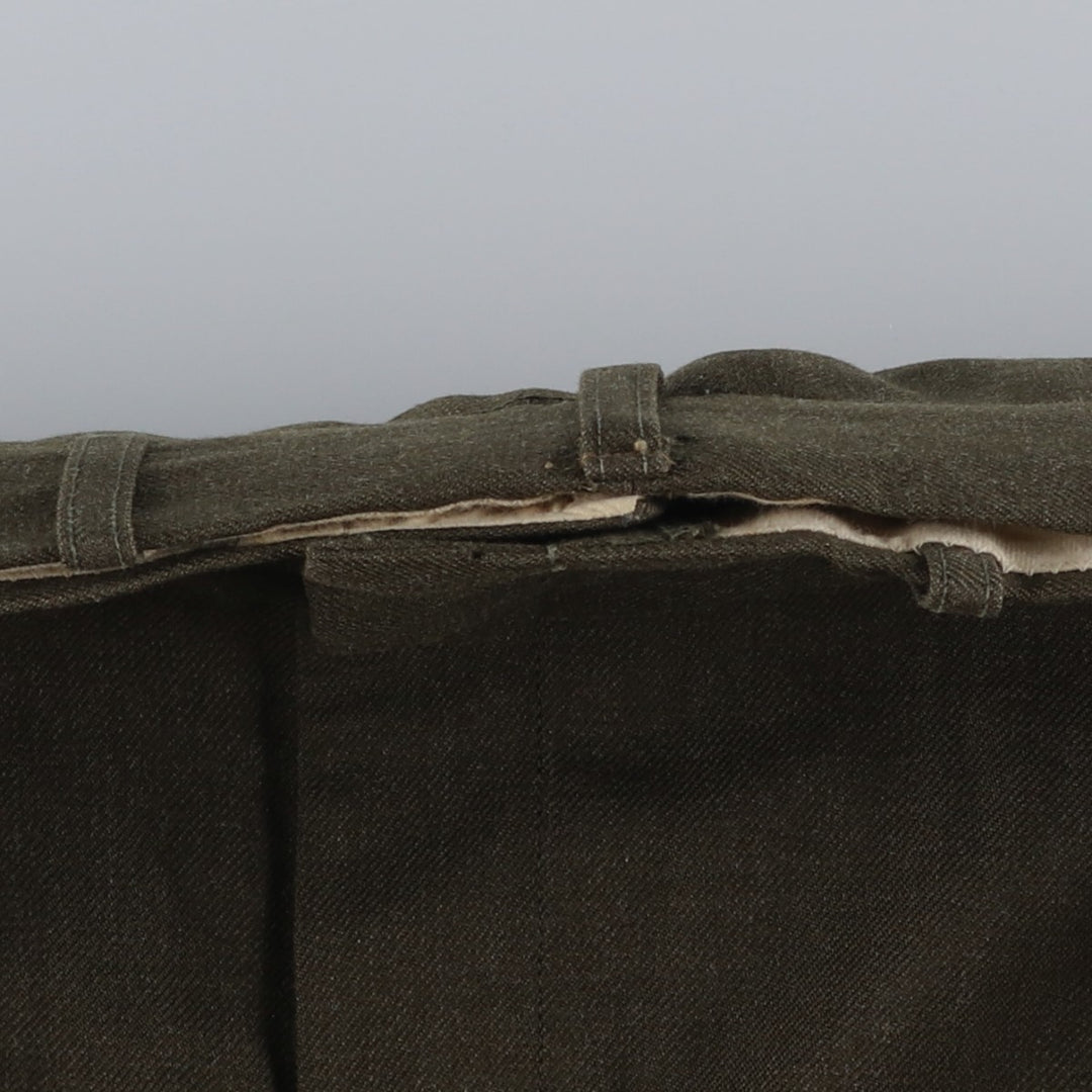 1960'S US Military Issue Wool Trousers, Made in USA, Men's Size W34 (approx.), Vintage wool Khaki type sage green Vintage Second Hand