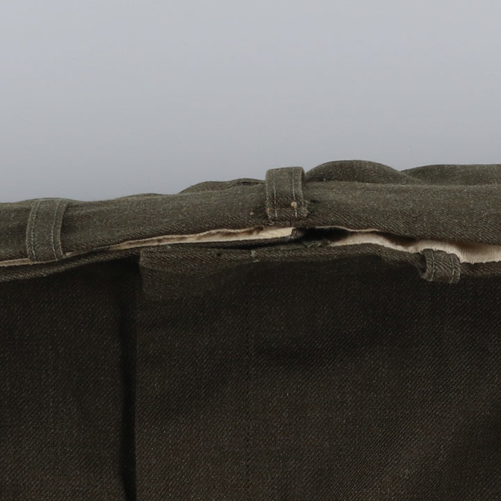 1960'S US Military Issue Wool Trousers, Made in USA, Men's Size W34 (approx.), Vintage wool Khaki type sage green Vintage Second Hand
