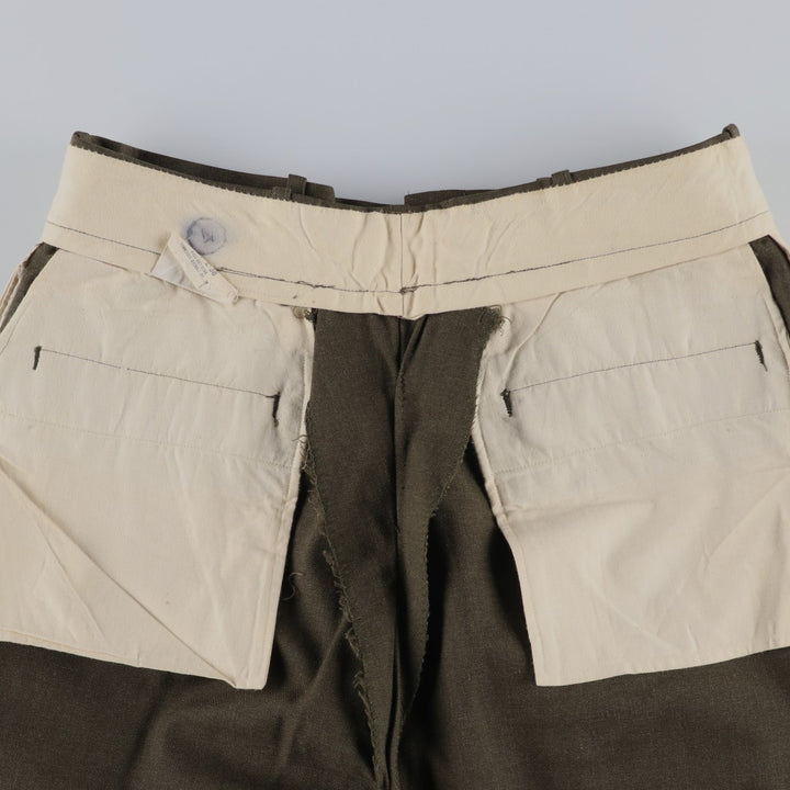 1960'S US Military Issue Wool Trousers, Made in USA, Men's Size W34 (approx.), Vintage wool Khaki type sage green Vintage Second Hand