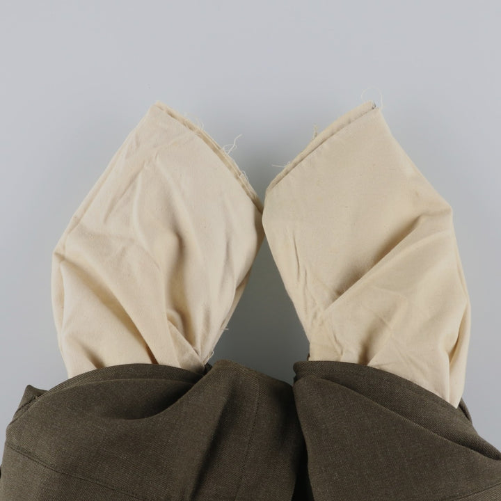 1960'S US Military Issue Wool Trousers, Made in USA, Men's Size W34 (approx.), Vintage wool Khaki type sage green Vintage Second Hand