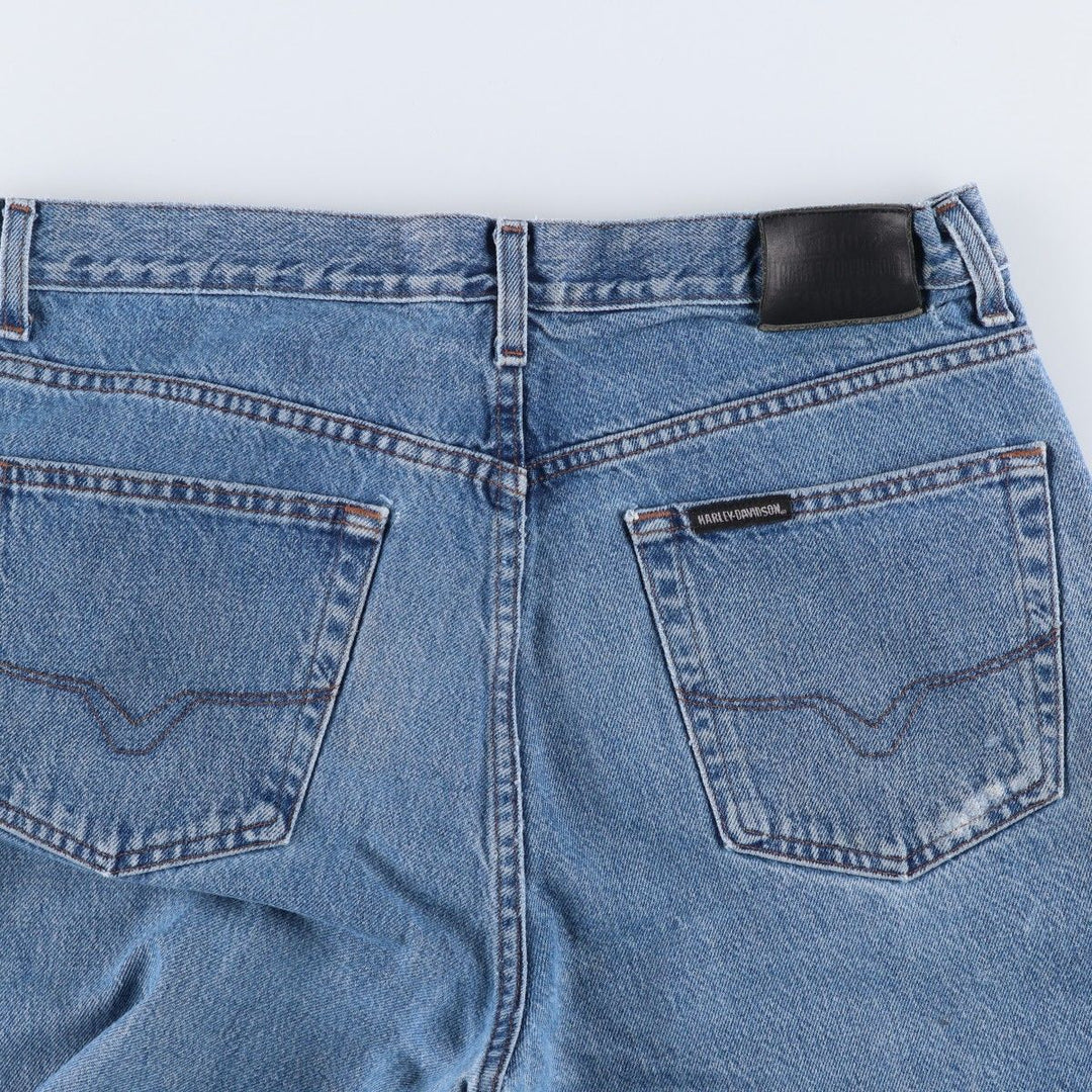 Harley-Davidson Tapered Denim Pants for Men, Size W36 cotton blue type Vintage Second Hand