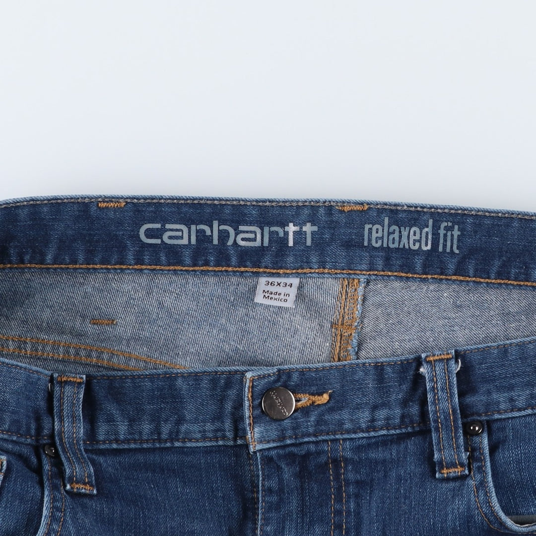 Carhartt Relaxed Fit Tapered Denim Pants for Men, W36 cotton blue type Vintage Second Hand