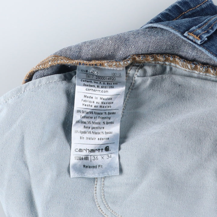 Carhartt Relaxed Fit Tapered Denim Pants for Men, W36 cotton blue type Vintage Second Hand