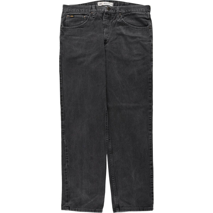 Lee Black Denim Straight Denim Pants, Men's Size W37 cotton black type Vintage Second Hand