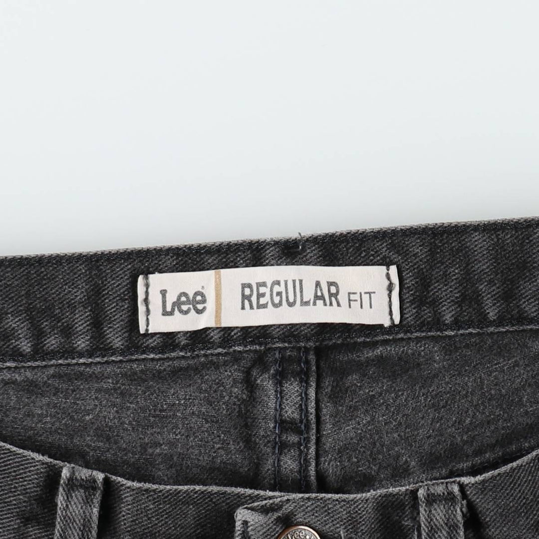 Lee Black Denim Straight Denim Pants, Men's Size W37 cotton black type Vintage Second Hand