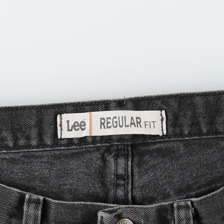 Lee Black Denim Straight Denim Pants, Men's Size W37 cotton black type Vintage Second Hand