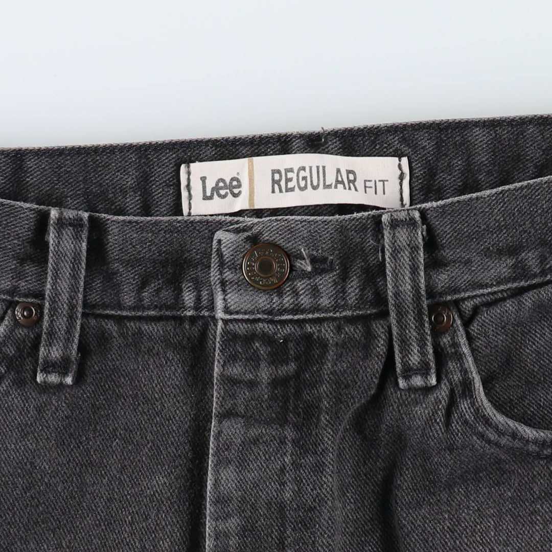 Lee Black Denim Straight Denim Pants, Men's Size W37 cotton black type Vintage Second Hand
