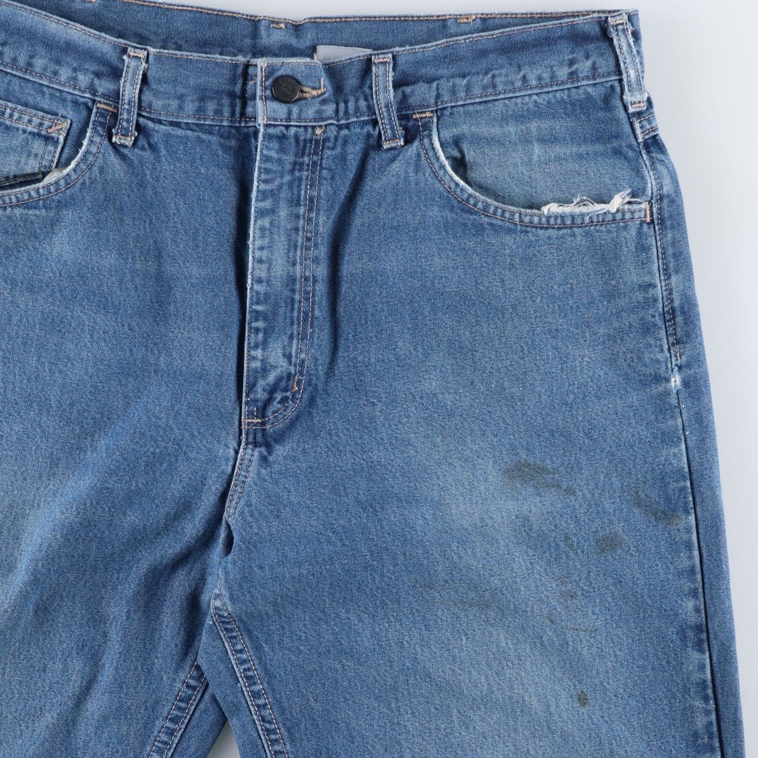 Carhartt FR Series Relaxed Fit Tapered Denim Pants, Made in USA, Men's Size W37 (approx.) cotton blue type Vintage Second Hand