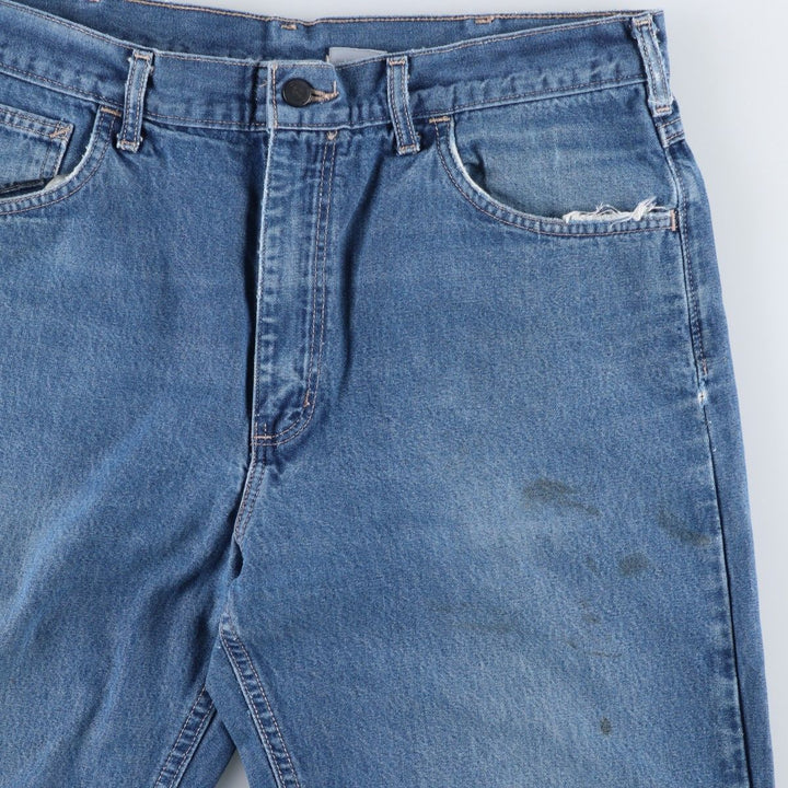 Carhartt FR Series Relaxed Fit Tapered Denim Pants, Made in USA, Men's Size W37 (approx.) cotton blue type Vintage Second Hand