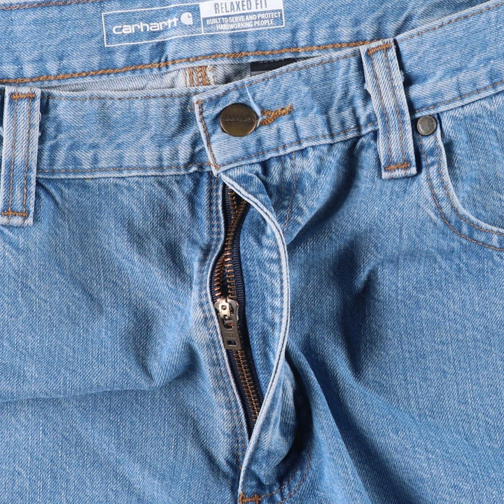 Carhartt Relaxed Fit Tapered Denim Pants for Men, W37 cotton blue type Vintage Second Hand