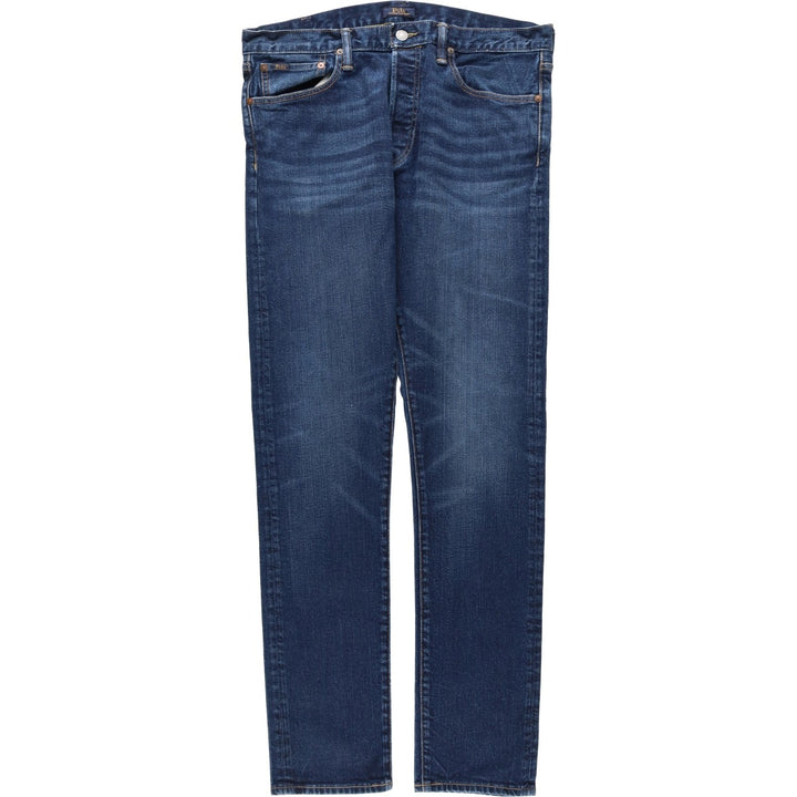 Ralph Lauren POLO RALPH LAUREN tapered denim pants for men, size W36 cotton blue type Vintage Second Hand