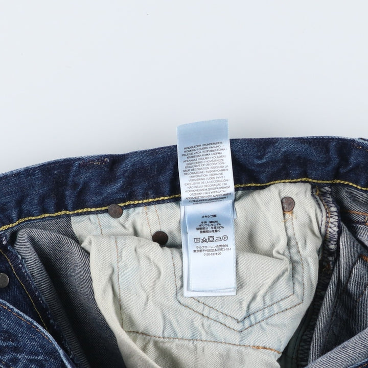Ralph Lauren POLO RALPH LAUREN tapered denim pants for men, size W36 cotton blue type Vintage Second Hand