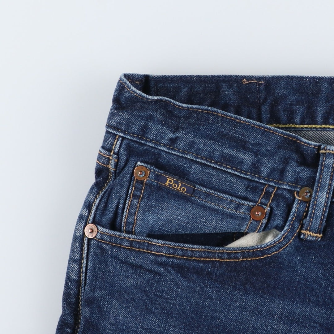 Ralph Lauren POLO RALPH LAUREN tapered denim pants for men, size W36 cotton blue type Vintage Second Hand