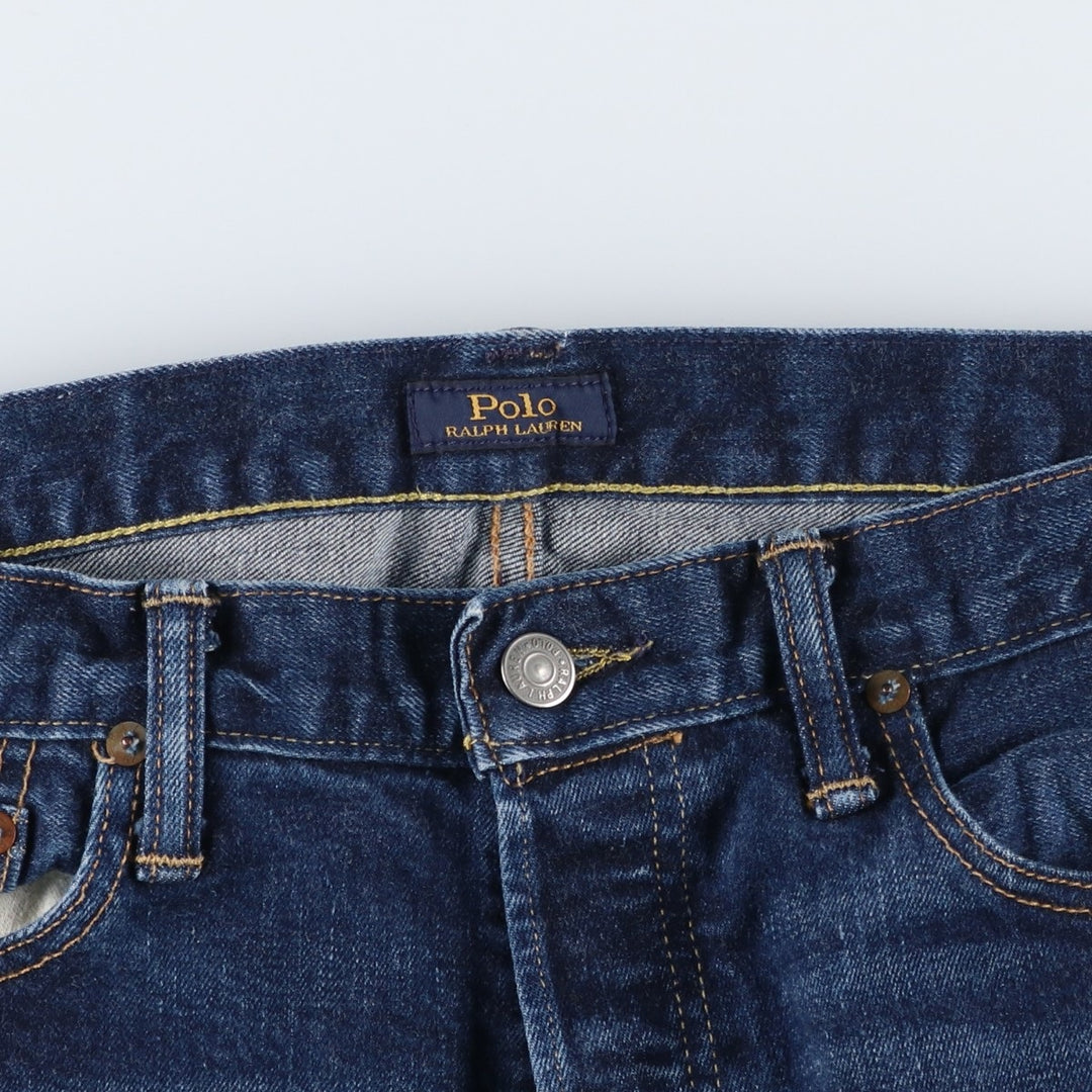 Ralph Lauren POLO RALPH LAUREN tapered denim pants for men, size W36 cotton blue type Vintage Second Hand