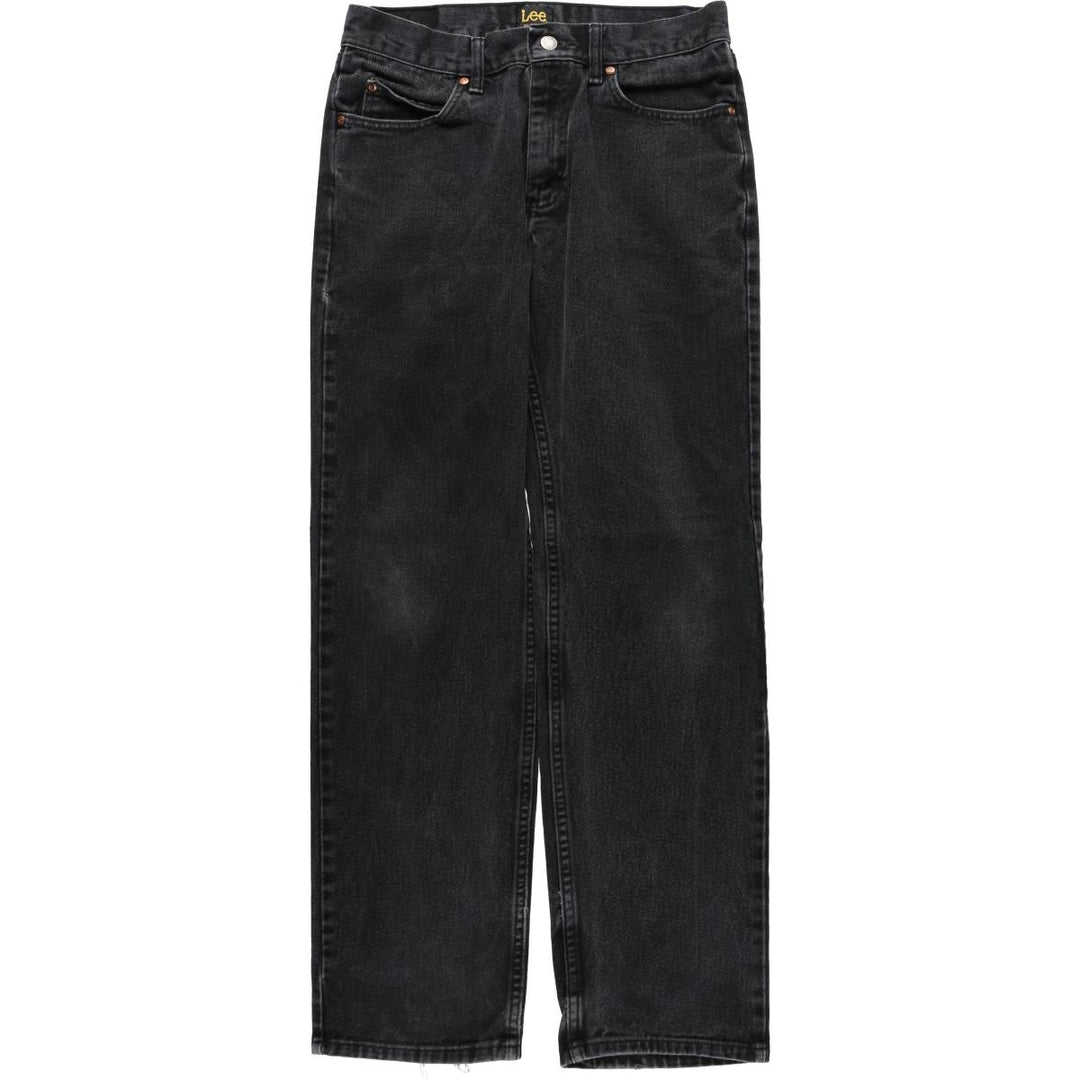 Lee Relaxed Fit Black Denim Straight Leg Jeans, Men's Size W31 (approx.) cotton black type Vintage Second Hand