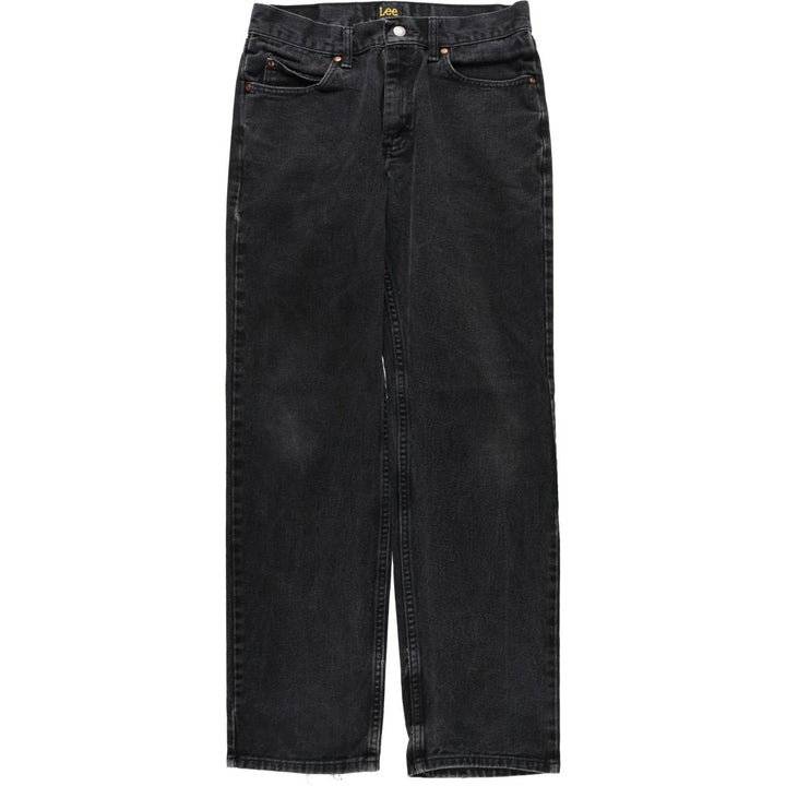 Lee Relaxed Fit Black Denim Straight Leg Jeans, Men's Size W31 (approx.) cotton black type Vintage Second Hand