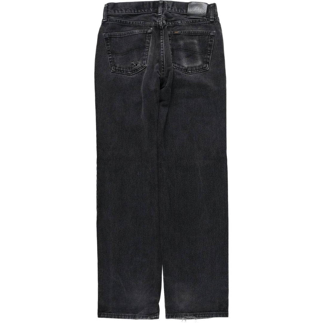 Lee Relaxed Fit Black Denim Straight Leg Jeans, Men's Size W31 (approx.) cotton black type Vintage Second Hand