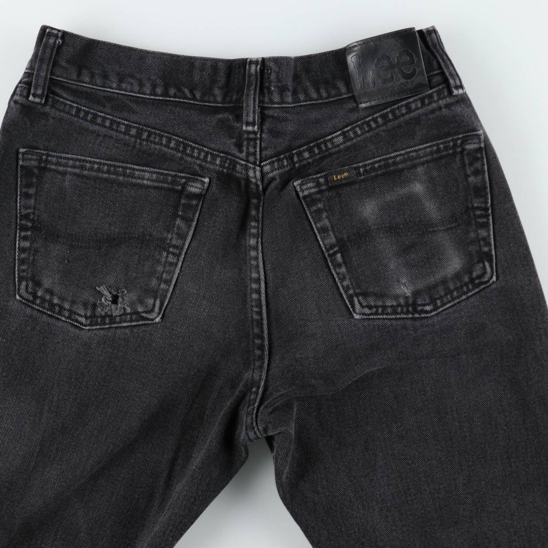 Lee Relaxed Fit Black Denim Straight Leg Jeans, Men's Size W31 (approx.) cotton black type Vintage Second Hand