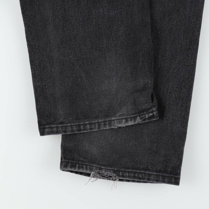 Lee Relaxed Fit Black Denim Straight Leg Jeans, Men's Size W31 (approx.) cotton black type Vintage Second Hand