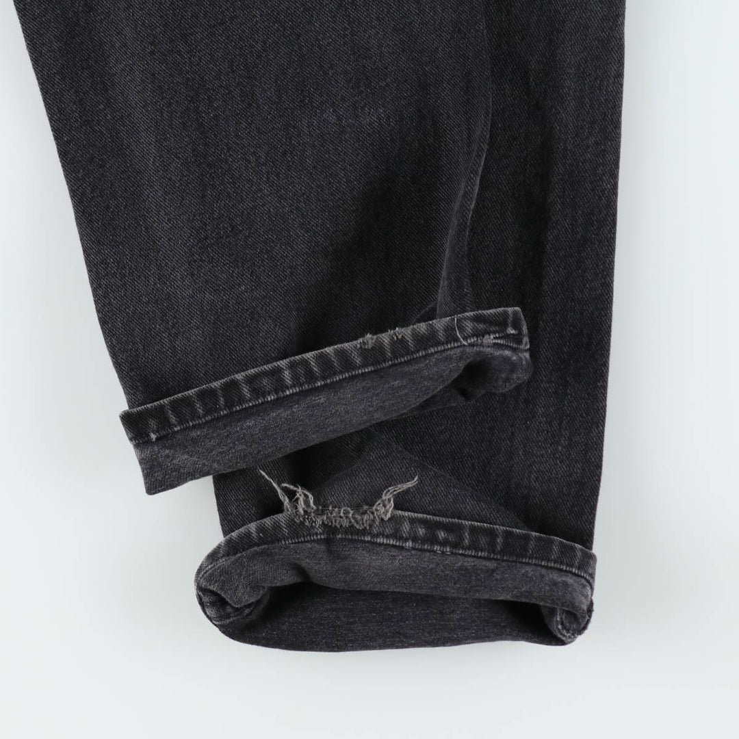 Lee Relaxed Fit Black Denim Straight Leg Jeans, Men's Size W31 (approx.) cotton black type Vintage Second Hand