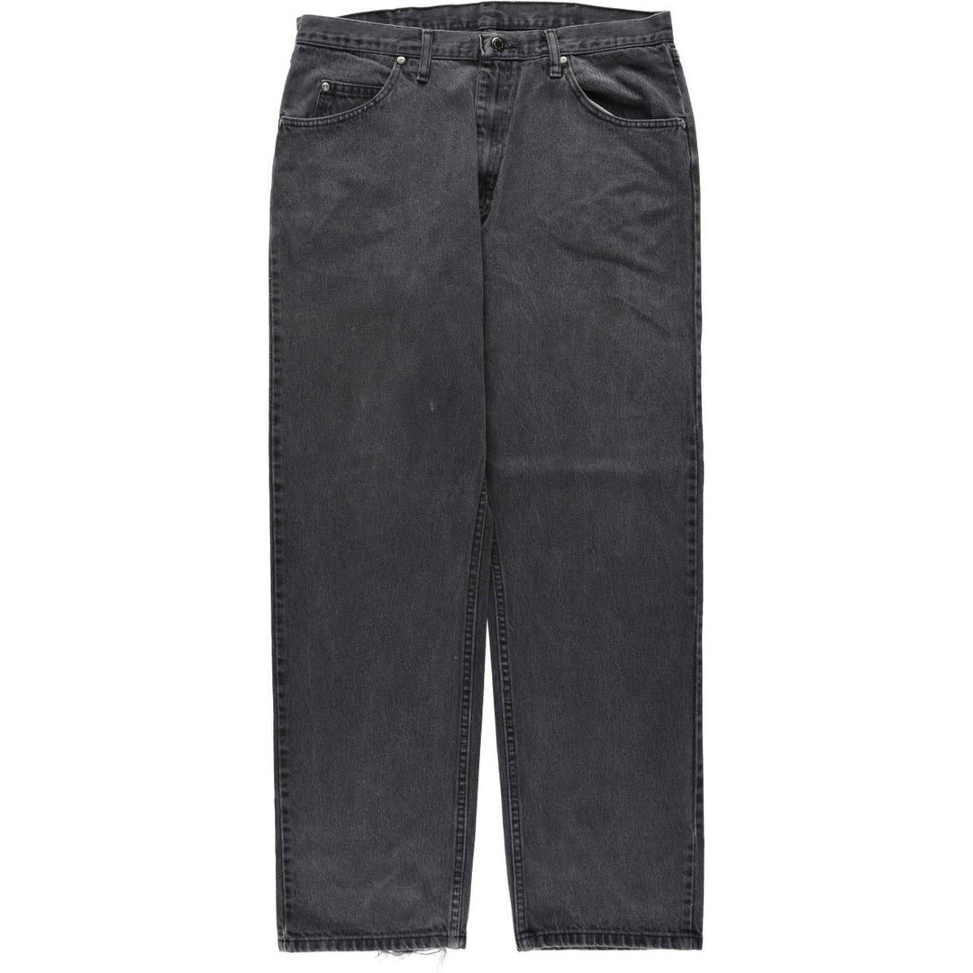 Wrangler Relaxed Fit Black Denim Tapered Jeans, Men's Size W37 (approx.) cotton black type Vintage Second Hand