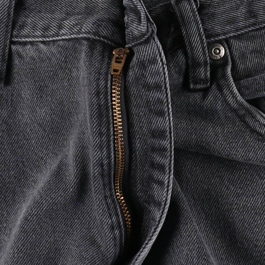 Wrangler Relaxed Fit Black Denim Tapered Jeans, Men's Size W37 (approx.) cotton black type Vintage Second Hand