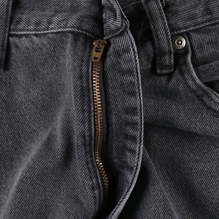 Wrangler Relaxed Fit Black Denim Tapered Jeans, Men's Size W37 (approx.) cotton black type Vintage Second Hand