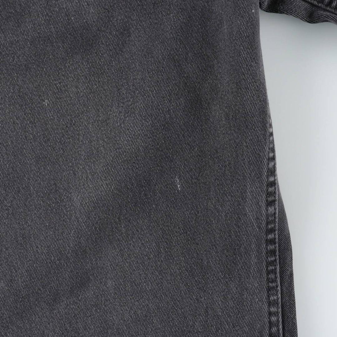 Wrangler Relaxed Fit Black Denim Tapered Jeans, Men's Size W37 (approx.) cotton black type Vintage Second Hand