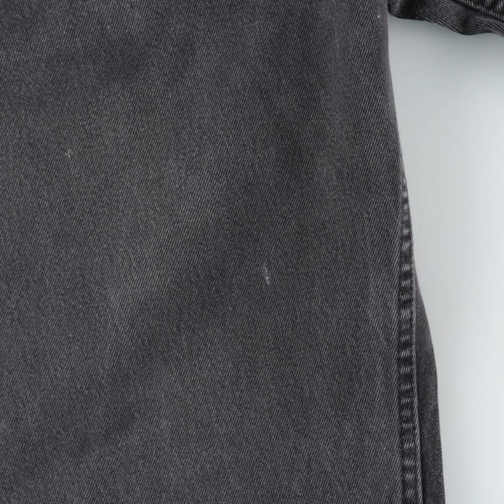 Wrangler Relaxed Fit Black Denim Tapered Jeans, Men's Size W37 (approx.) cotton black type Vintage Second Hand