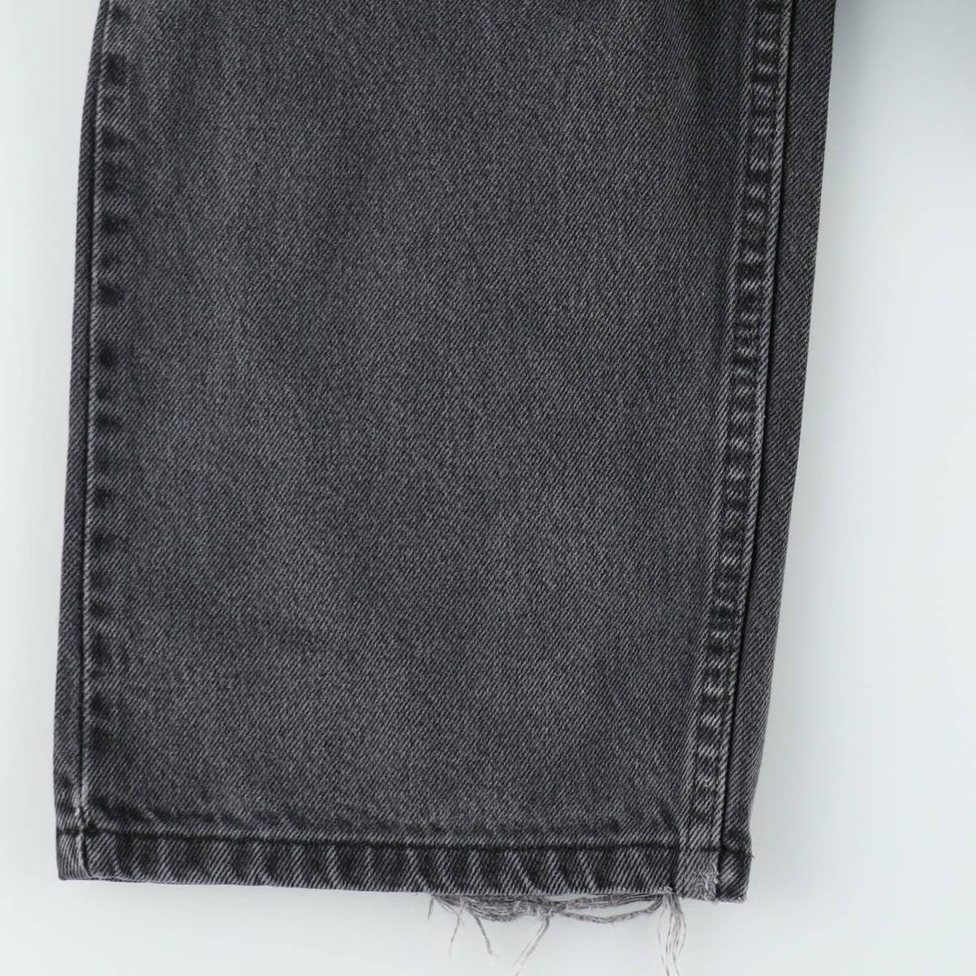 Wrangler Relaxed Fit Black Denim Tapered Jeans, Men's Size W37 (approx.) cotton black type Vintage Second Hand