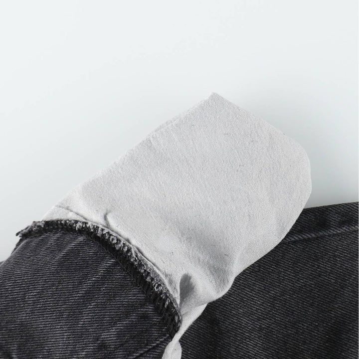 Wrangler Relaxed Fit Black Denim Tapered Jeans, Men's Size W37 (approx.) cotton black type Vintage Second Hand