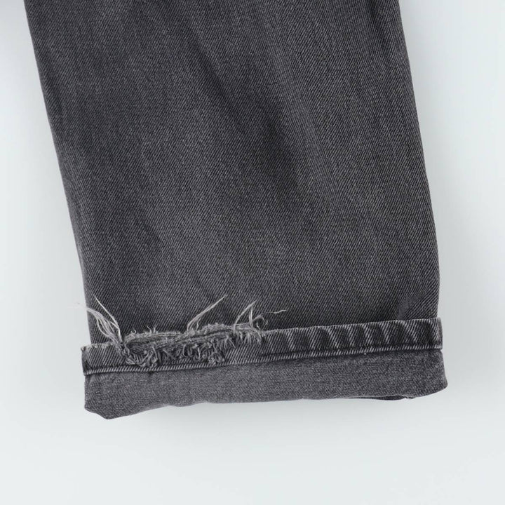 Wrangler Relaxed Fit Black Denim Tapered Jeans, Men's Size W37 (approx.) cotton black type Vintage Second Hand