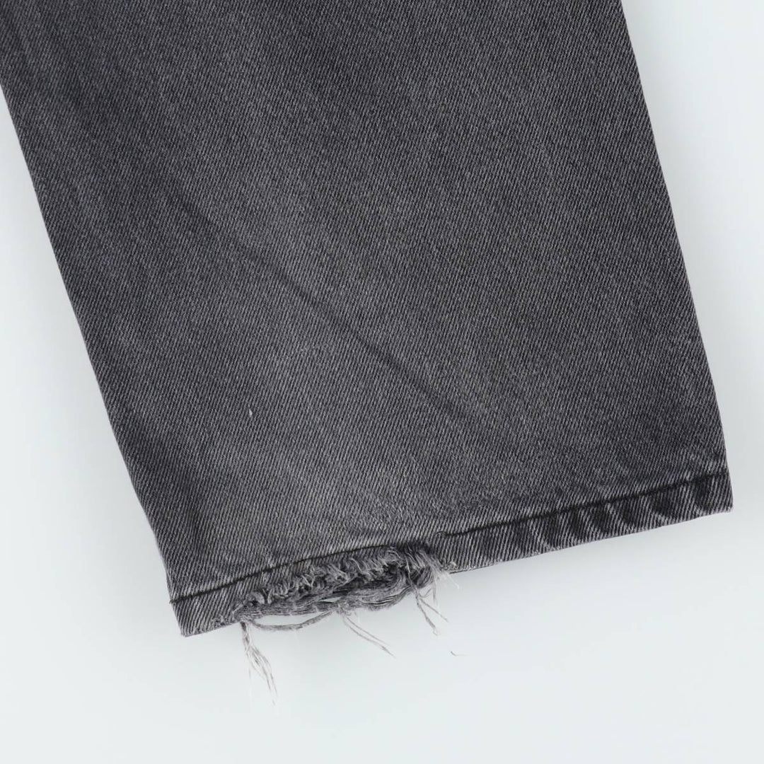 Wrangler Relaxed Fit Black Denim Tapered Jeans, Men's Size W37 (approx.) cotton black type Vintage Second Hand