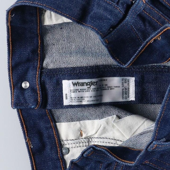 Mint condition 90s-00'S Wrangler straight-leg denim pants, men's size W34 (approx.), vintage. cotton navy blue type Vintage Second Hand