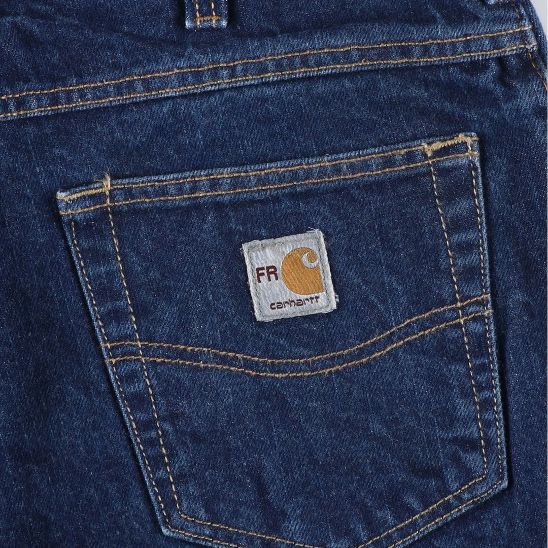 Carhartt FR Series Tapered Denim Pants, Men's Size W40 (approx.) cotton navy blue type Vintage Second Hand